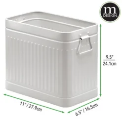 MDesign Metal Rectangle Trash Can Wastebasket, Garbage Bin, Handles 13 MDesign Metal Rectangle Trash Can Wastebasket, Garbage Bin, Handles -Home Decoration Store GUEST dcfc8967 2faf 4012 8645 8dec51d812ac