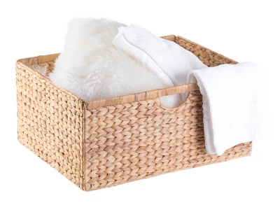 Vintiquewise Foldable Natural Water Hyacinth Storage Bin, Large 3 Vintiquewise Foldable Natural Water Hyacinth Storage Bin, Large - Image 3