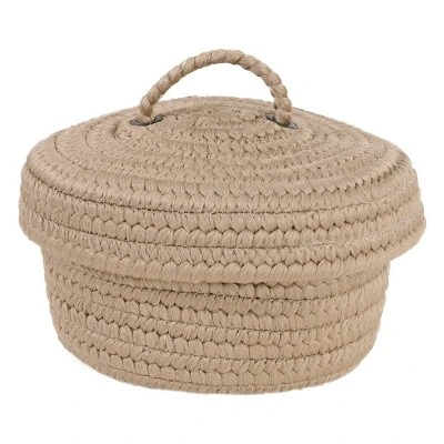 Colonial Mills Peek-A-Boo Basket And Lid - Tan 1 Colonial Mills Peek-A-Boo Basket And Lid - Tan