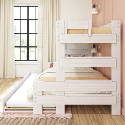 Max & Lily Farmhouse Twin Over Full Bunk Bed With Trundle -Home Decoration Store GUEST e0caca67 3227 4b9b 962f cf7f2cf5784b