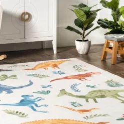 NuLOOM Eamon Dinosaur Machine Washable Kids Area Rug -Home Decoration Store GUEST e0d9a3a2 31d7 4011 b6b1 cfb67cbecfce