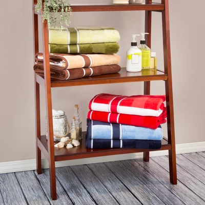 6pc Striped Bath Towel Set Green - Yorkshire Home 3 6pc Striped Bath Towel Set Green - Yorkshire Home - Image 3