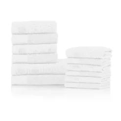 Modern Combed Cotton Honeycomb Jacquard And Solid Plush Towel Set By Blue Nile Mills -Home Decoration Store GUEST e354b2fc 1222 4311 9fea c98b83d98574