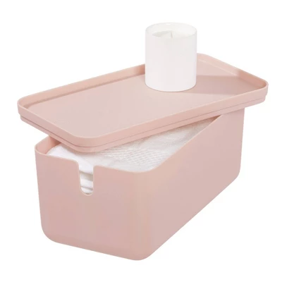 Cade Lidded Storage Bin Blush - IDESIGN 2 Cade Lidded Storage Bin Blush - IDESIGN - Image 2