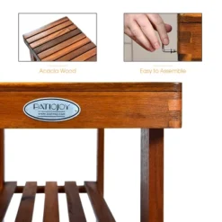 Costway 3-Tier Wood Shoe Rack 27.5' Shoe Bench Freestanding Boots Organizer Heavy-duty -Home Decoration Store GUEST e4875bbf f023 4a27 91c5 9fec40895219