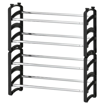 Seville Classics 4 Tier Expandable Stackable 20 Pair Shoe Rack Organizer 3 Seville Classics 4 Tier Expandable Stackable 20 Pair Shoe Rack Organizer - Image 3