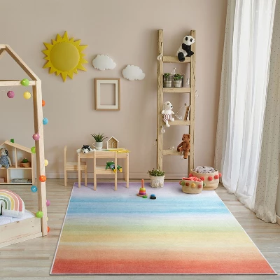 Well Woven Sunrise Rainbow Apollo Kids Collection Multi Color Area Rug 1 Well Woven Sunrise Rainbow Apollo Kids Collection Multi Color Area Rug