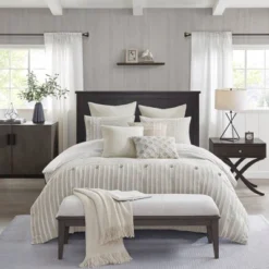 Madison Park Essence Clipped Jacquard Comforter Set