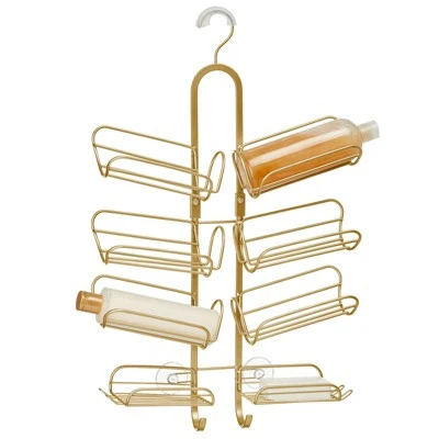 MDesign Steel Metal Bathroom/Shower Caddy Rack With Hooks And Baskets 9 MDesign Steel Metal Bathroom/Shower Caddy Rack With Hooks And Baskets - Image 9