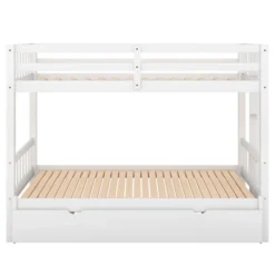 Twin Over Twin Pull-out Bunk Bed With Trundle Bed And Ladder-ModernLuxe -Home Decoration Store GUEST e89d148b c272 4f94 b848 f1d0e07c7fc3