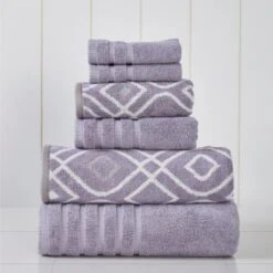 Modern Threads 6 Piece Yard Dyed Towel Set, Oxford. -Home Decoration Store GUEST e9e1e198 109d 4e7d b8f5 e1fb8b2f324a
