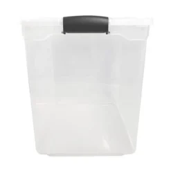 HOMZ 112 Quart Extra Large Rectangular Clear Plastic Storage Container Bins With Secure Latching Lid, Grey Latch, (2-Pack) -Home Decoration Store GUEST ea2f6a29 cee6 465e a66c 9f76b5f27d69