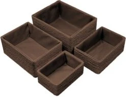 Sorbus Woven Storage Basket - 4-Piece Set -Home Decoration Store GUEST eb20c347 d820 40d7 8d23 a2ac6d352d6b
