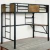 Twin Navii Industrial Loft Bed Black - HOMES: Inside + Out