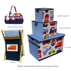 Bacati - Transportation Multicolor Storage Caddy -Home Decoration Store GUEST ed03a82f 4e8b 44da ba36 0e1acb4c4f17