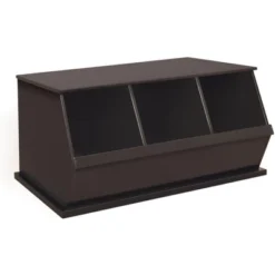 Badger Basket Three Bin Stackable Storage Cubby -Home Decoration Store GUEST ed25f20f 5181 4af4 afed 1a39f59306fe