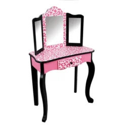Fashion Leopard Prints Gisele Play Wooden Vanity Set Pink / Black - Teamson Kids 11 Fashion Leopard Prints Gisele Play Wooden Vanity Set Pink / Black - Teamson Kids -Home Decoration Store GUEST ed6443c6 0ae7 4f64 8d93 4da37504f1aa