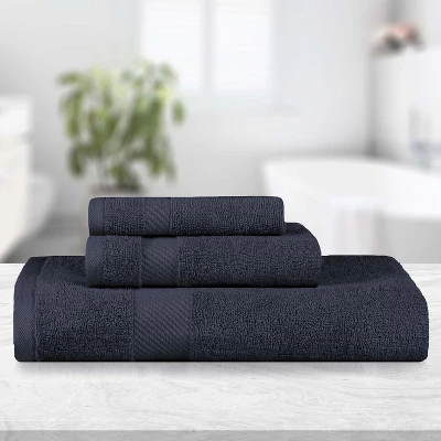 Modern Solid Classic Luxury Cotton 3 Piece Bath, Face, And Hand Towel Set By Blue Nile Mills 1 Modern Solid Classic Luxury Cotton 3 Piece Bath, Face, And Hand Towel Set By Blue Nile Mills