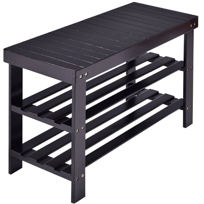 Tangkula 3 Tier Shoe Rack Storage Shelf Bamboo Furniture 1 Tangkula 3 Tier Shoe Rack Storage Shelf Bamboo Furniture