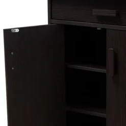 Bienna Modern And Contemporary Finished Shoe Cabinet Dark Brown - Baxton Studio -Home Decoration Store GUEST f5976f88 afa3 496f a2bb abbd95416642