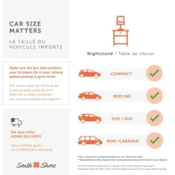 Navali 1-Drawer Nightstand Blueberry - South Shore -Home Decoration Store GUEST f6423f43 2ffe 4f34 95b9 ca5103577691