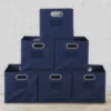 Niche Cubo 6pk Foldable Fabric Storage Bin With Label Holder Blue