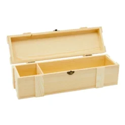Bright Creations Wood Single Bottle Wine Gift Box, Pinewood Wooden Wine Crate Storage Case With Clasp For Birthday, Wedding, Housewarming -Home Decoration Store GUEST f86516b9 6267 4d33 867a e1b6a0f74716