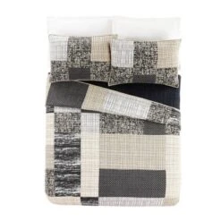Tate Quilt & Sham Set Black/Gray/Cream - Ayesha Curry