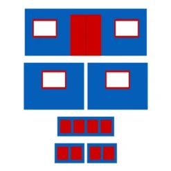 Kids' Junior Metal Loft Bed With Storage Steps And Curtain Set Black/Blue - Room & Joy -Home Decoration Store GUEST f9beea83 cc27 4ed6 b65b f85590c8b3f5