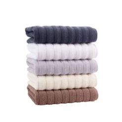 16pc Vague Turkish Cotton Bath Towel Set Beige - Enchante Home