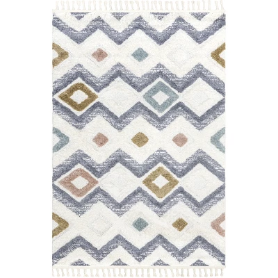 Kirsty Colorful Checkers Kids Tassel Area Rug 9 Kirsty Colorful Checkers Kids Tassel Area Rug - Image 9
