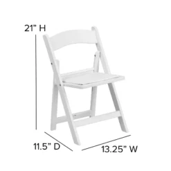 Flash Furniture Kids Folding Chairs With Padded Seats | Set Of 2 White Resin Folding Chair With Vinyl Padded Seat For Kids -Home Decoration Store GUEST fce8f1f2 9ea5 4387 9b0d 44f5bcb78cc3