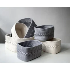 Assorted Set Of 3 Dharma Organizer Baskets - Off-White - Shiraleah 5 Assorted Set Of 3 Dharma Organizer Baskets - Off-White - Shiraleah -Home Decoration Store GUEST fd30e402 33b5 4058 928f f32c0f0c3f7f