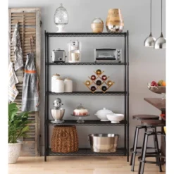 Whitmor 5 Tier Supreme Shelving Black 5 Whitmor 5 Tier Supreme Shelving Black -Home Decoration Store GUEST fd670e0e 9b7f 4190 9349 dd96e4817c76