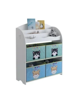 Year Color School Supply, Nursery, Daycare, Toddler, Kids Book Display And Toy Storage Organizer With 6 Fabric Storage Bins 8 Year Color School Supply, Nursery, Daycare, Toddler, Kids Book Display And Toy Storage Organizer With 6 Fabric Storage Bins -Home Decoration Store GUEST fdd1c69d 8b4e 480e 8380 dd7c7edcc1bc