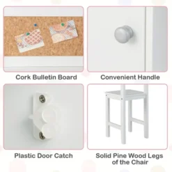 Costway Kids Desk And Chair Set Study Writing Workstation With Bookshelf & Bulletin Board -Home Decoration Store GUEST fe9615b2 8882 4a03 9ce4 df0c2353e255