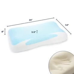 Cheer Collection Cooling Gel Memory Foam Pillow With Washable Cover - White -Home Decoration Store GUEST ff4c2603 a087 4bd6 857d 9b42a8fd1040