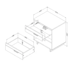 Fynn Nightstand With Cord Catcher - South Shore 17 Fynn Nightstand With Cord Catcher - South Shore -Home Decoration Store GUEST ff517ddc e2cc 4549 b356 50673a6df909